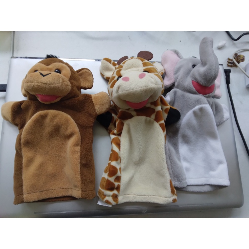 melissa and doug hand puppet baby plushies set of 3
